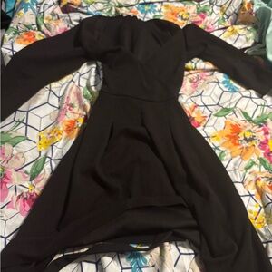 Mystic Black Long Sleeve Dress
